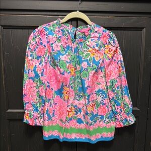 Lilly Pulitzer Pink and Blue Blouse